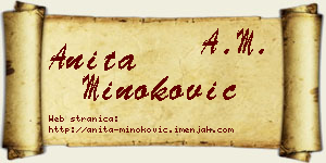 Anita Minoković vizit kartica